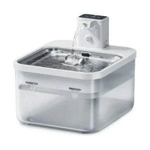 Fontaine à Eau pour Chat Sans Fil en Inox - Capteur de Mouvement - 2,5 L