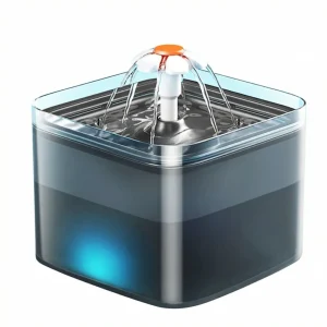 Fontaine à Eau pour Chat 3 Modes de Flux - LED Bleue - Filtration 4 Couches