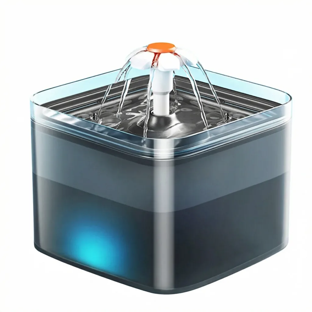 Fontaine à Eau pour Chat 3 Modes de Flux - LED Bleue - Filtration 4 Couches