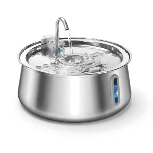 Fontaine à Eau pour Chat en Inox 304 - Grande Capacité 4 L - Silencieuse