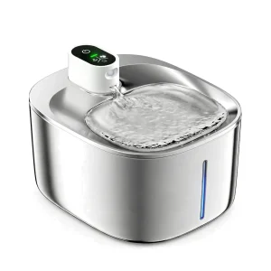 Fontaine à Eau pour Chat Sans Fil Inox 304 - Capteur Infrarouge - 4 L
