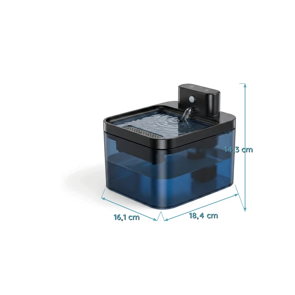 Fontaine à Eau pour Chat Sans Fil - Capteur Infrarouge 150° - 2,2 L