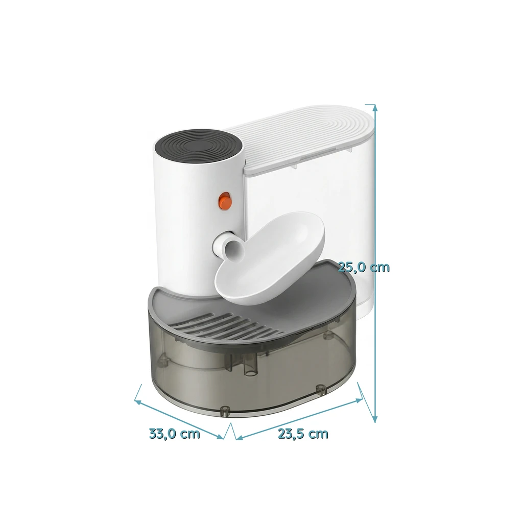 Fontaine à Eau pour Chat Sans Fil Sans Filtre - Écran LCD - 180 Jours - 3 L