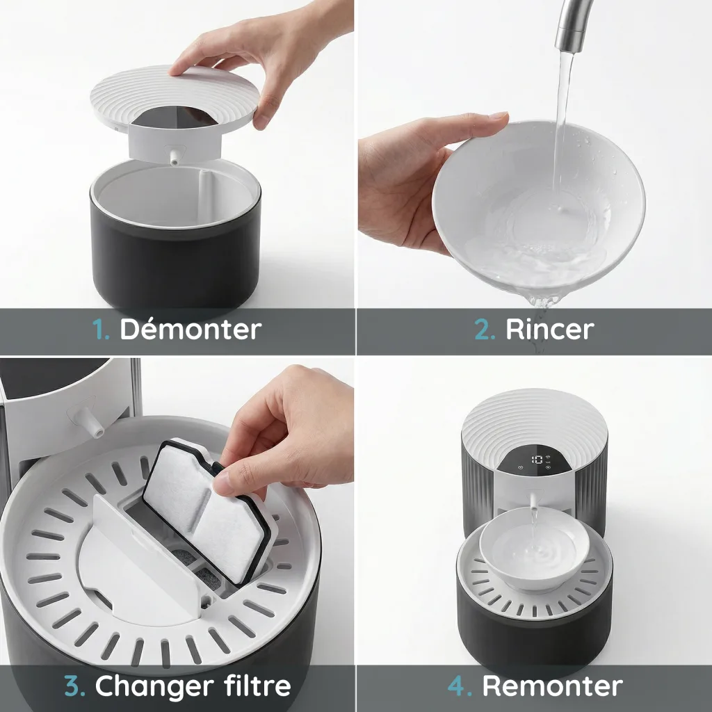 Fontaine à Eau pour Chat Sans Fil Sans Filtre - Capteur Infrarouge - 3 L