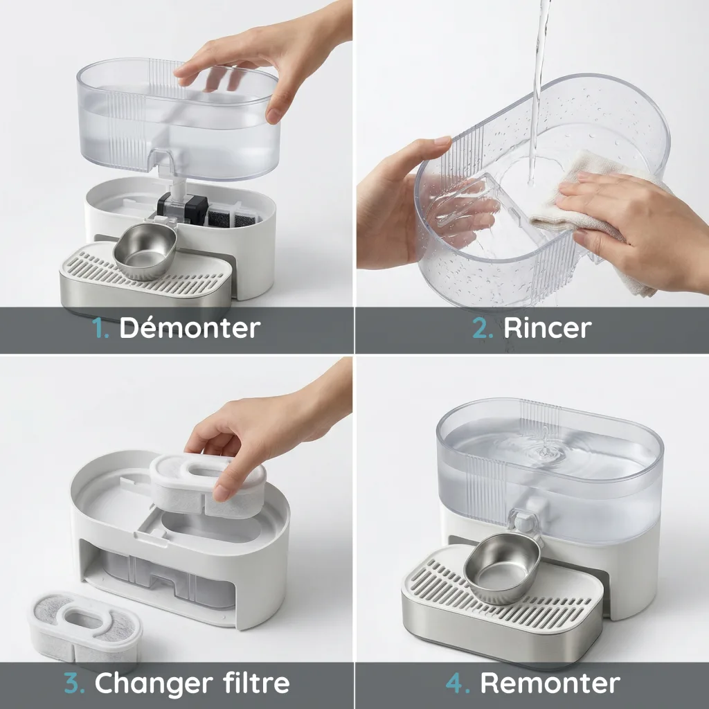 Fontaine à Eau pour Chat Sans Fil - Capteur Radar - Sans Filtre - Inox 304 - 3 L