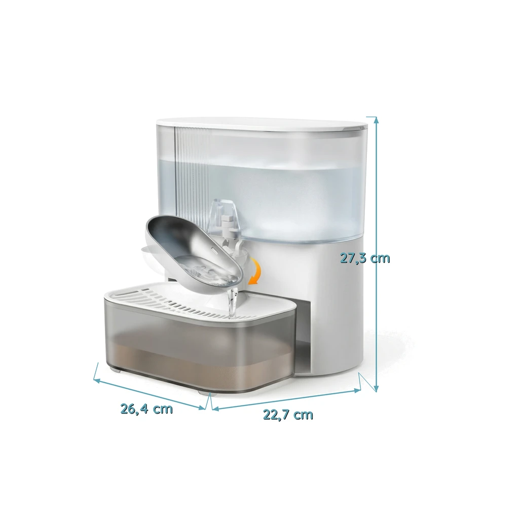 Fontaine à Eau pour Chat Sans Fil - Capteur Radar - Sans Filtre - Inox 304 - 3 L