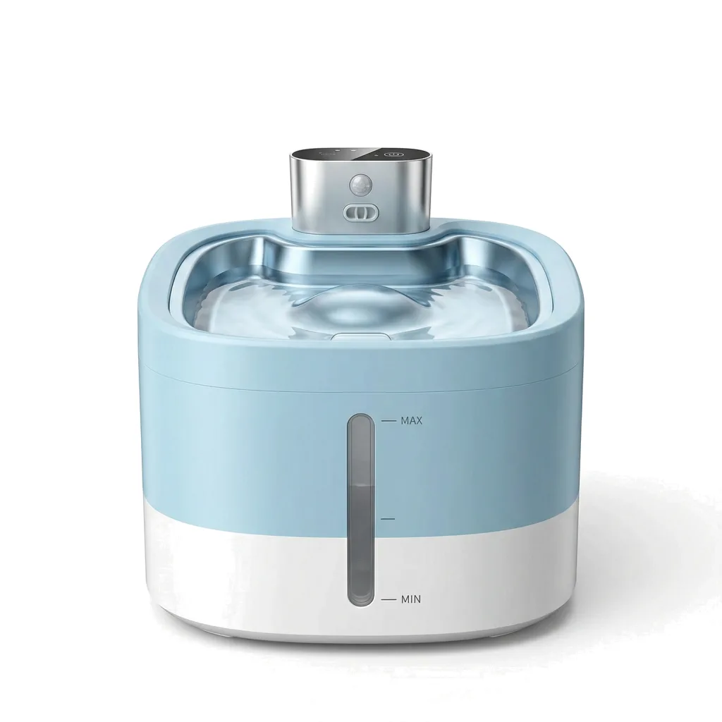 Fontaine à Eau pour Chat Sans Fil - Capteur Infrarouge 120° - Inox 304 - 3,5 L