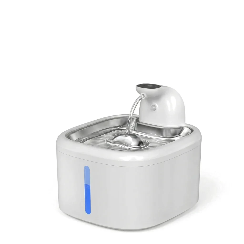 Fontaine à Eau pour Chat Sans Fil 23 dB - Capteur de Mouvement - 3,5 L